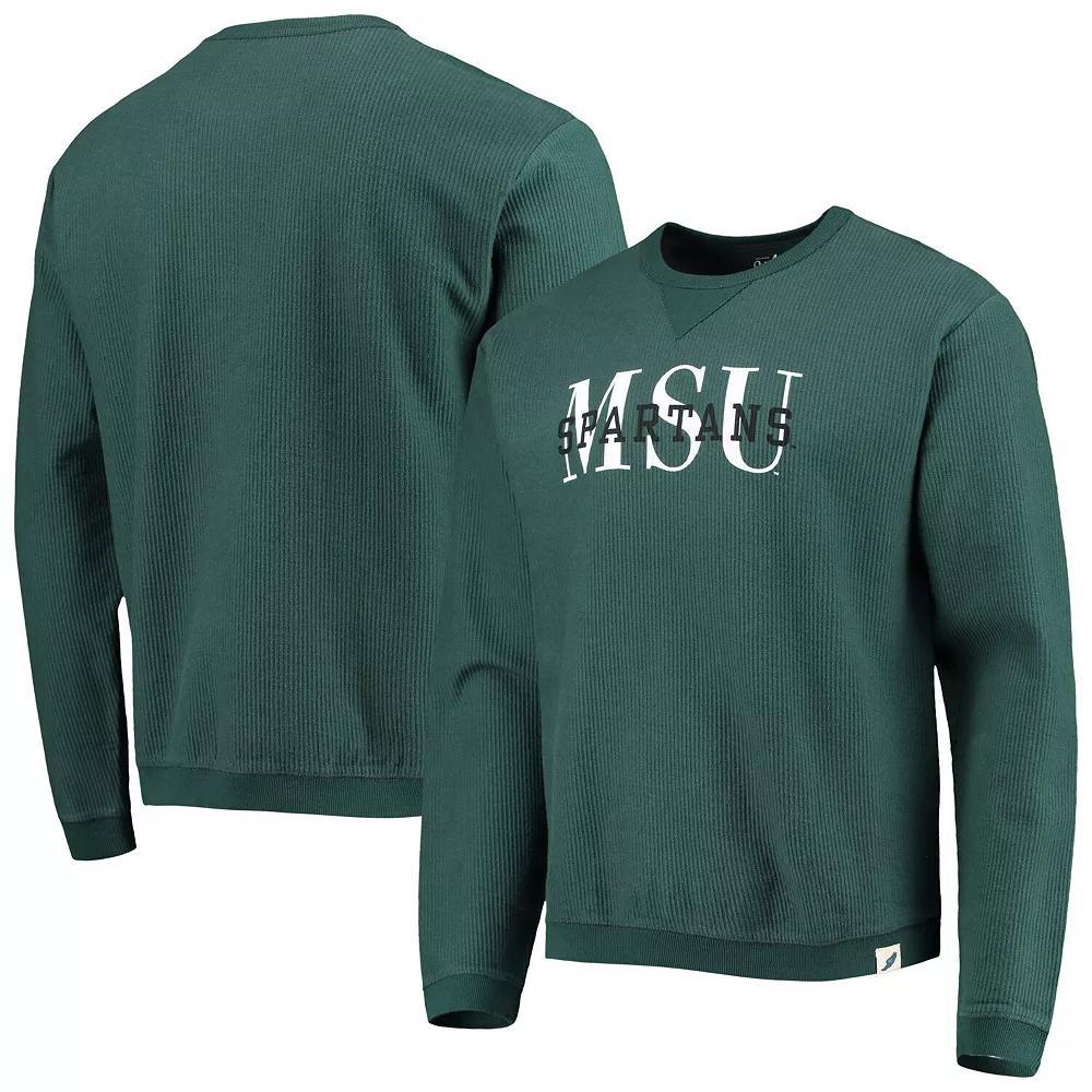 Men's League Collegiate Wear Green Michigan State Spartans Timber Pullover Sweatshirt, Size: Large Product Image