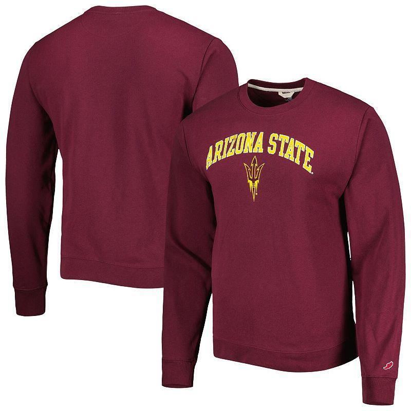 Mens League Collegiate Wear Maroon Arizona State Sun Devils 1965 Arch Essential Pullover Sweatshirt Product Image