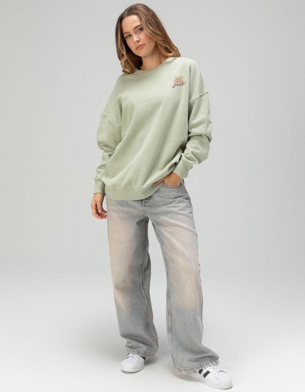 O'NEILL Choice Womens Oversized Crewneck Sweatshirt - SAGE Product Image