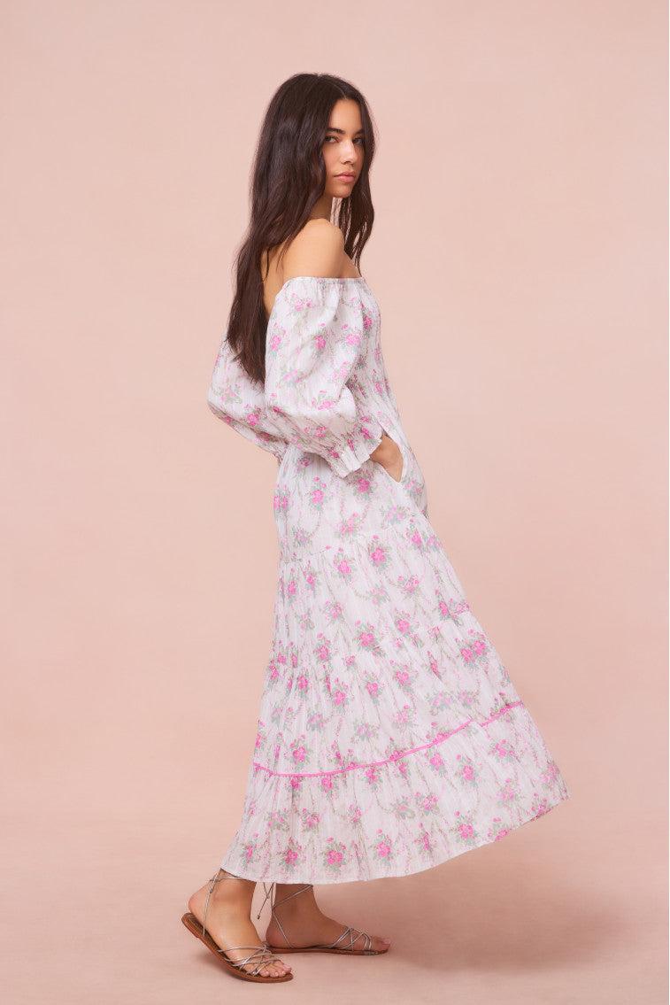 Rigby Cotton Floral Midi Dress Product Image
