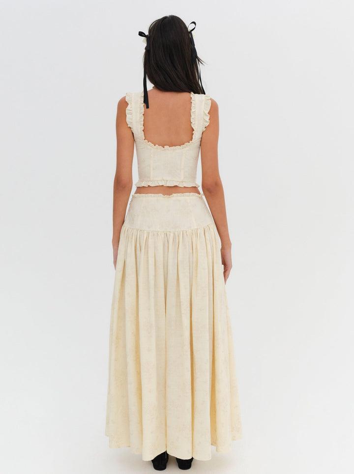 Gigi Maxi Skirt — Beige Product Image