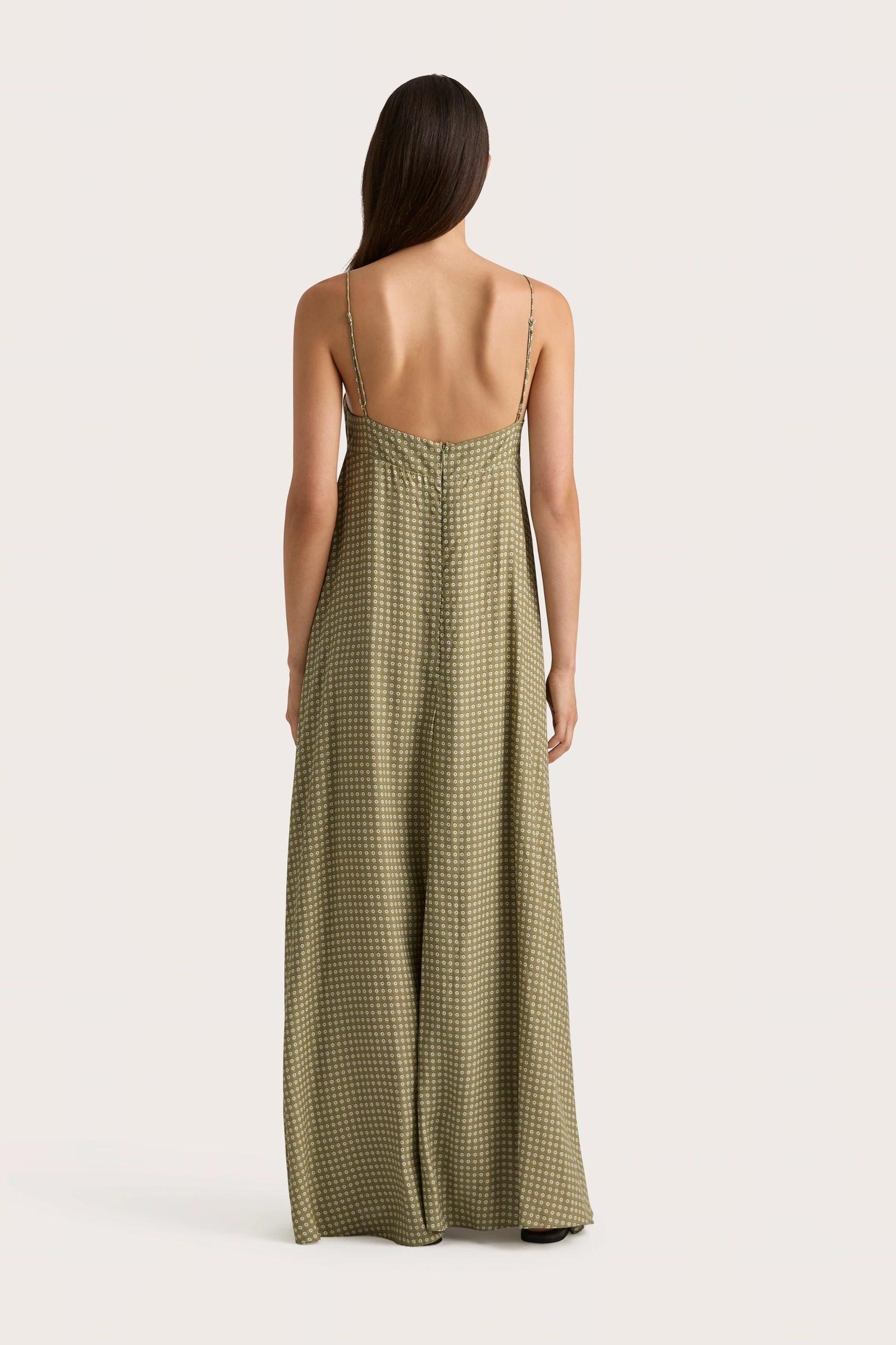 Rosas Midi Dress Oliander Khaki - Final Sale Product Image