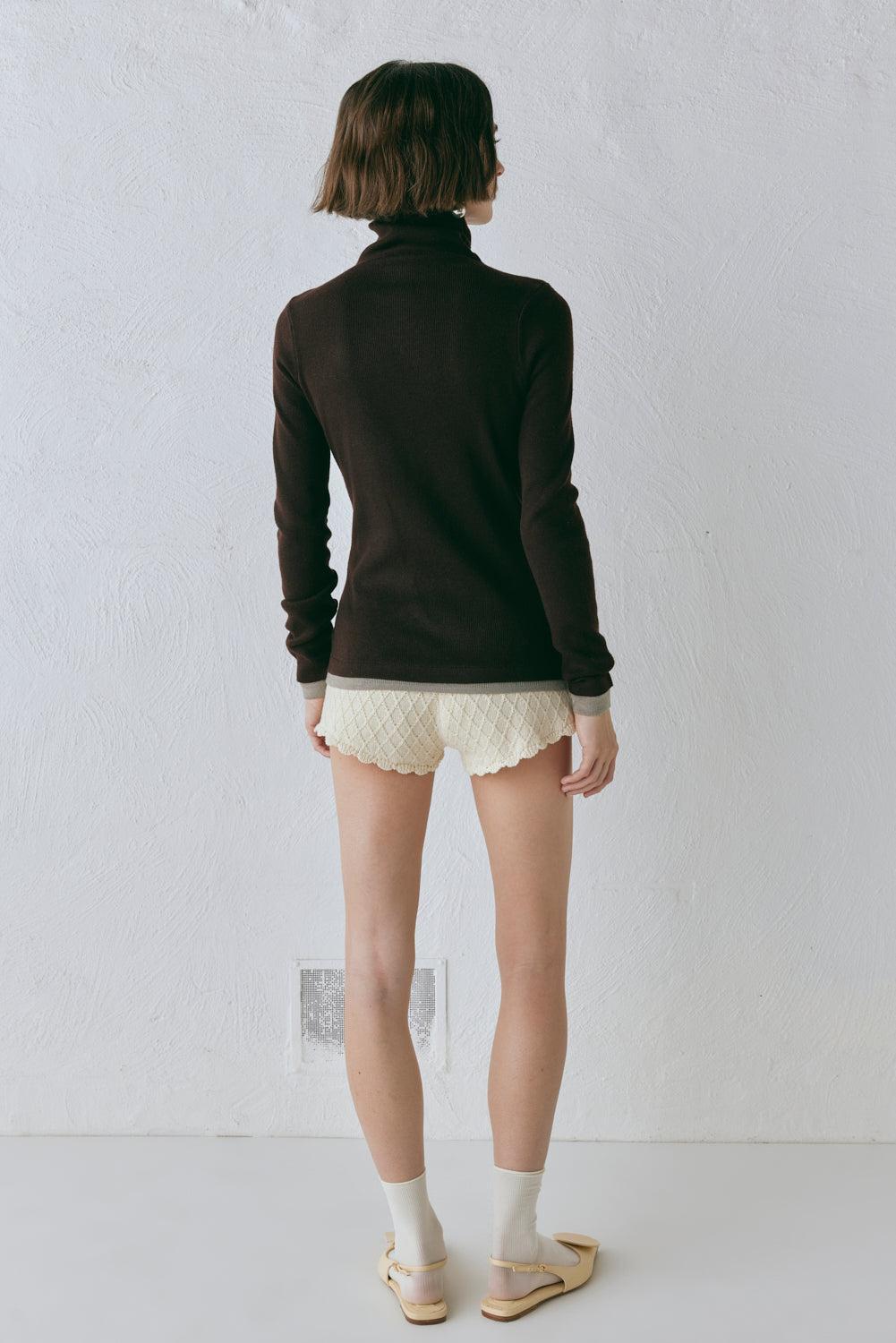 Bea Knit Skivvy Chocolate Product Image