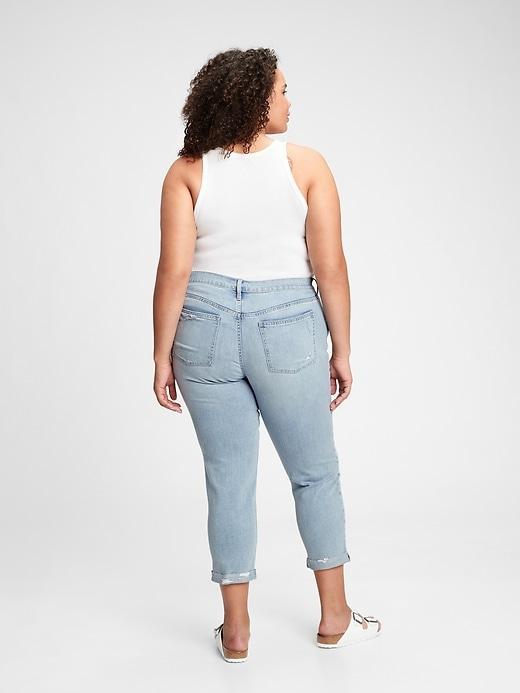 Mid Rise Girlfriend Jeans with Washwell Product Image