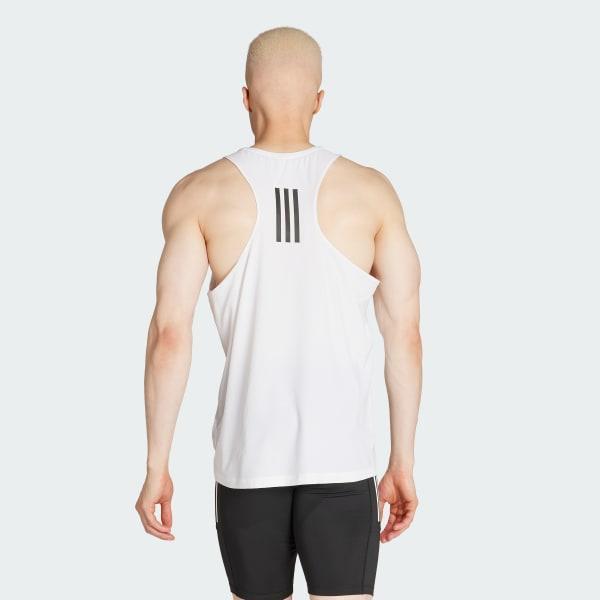 adidas Own The Run Tank Top White S Mens Product Image