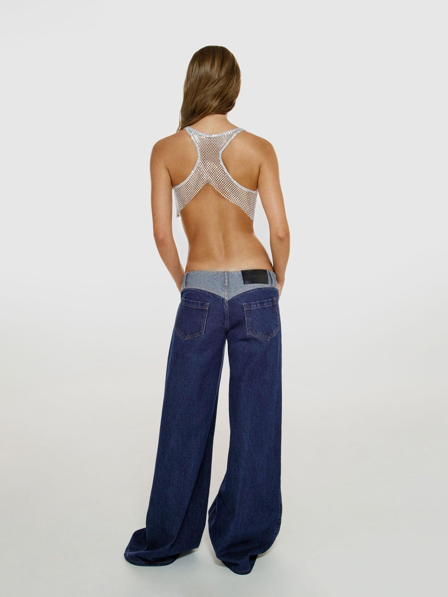 Stardust crop top in Silver Product Image