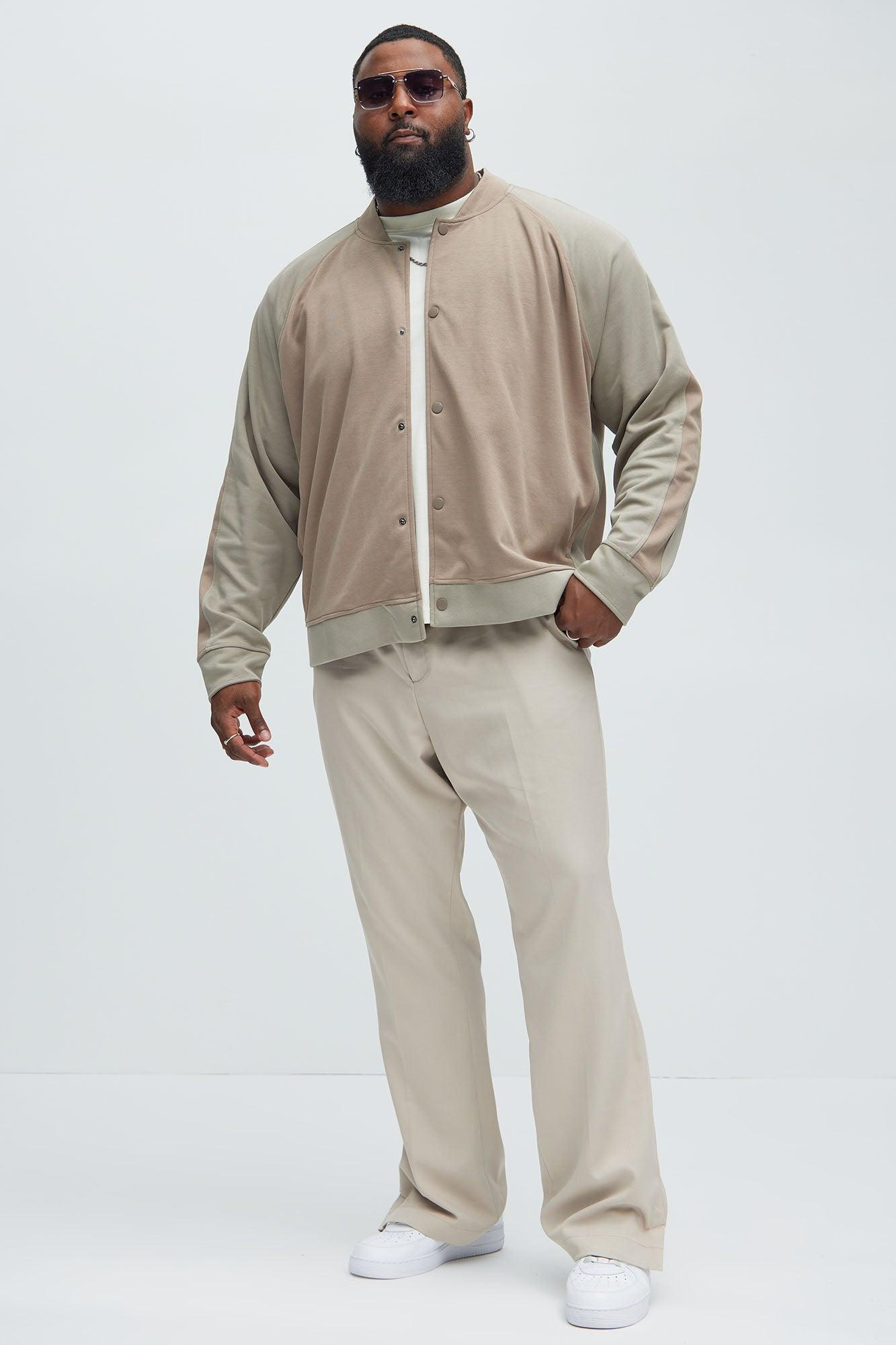 Ryan Interlock Bomber Jacket - Taupe Product Image