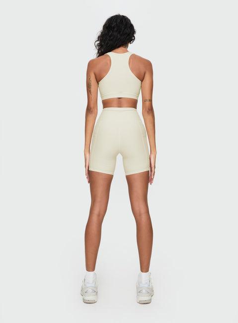 Turbo Activewear Rib Top Latte Product Image