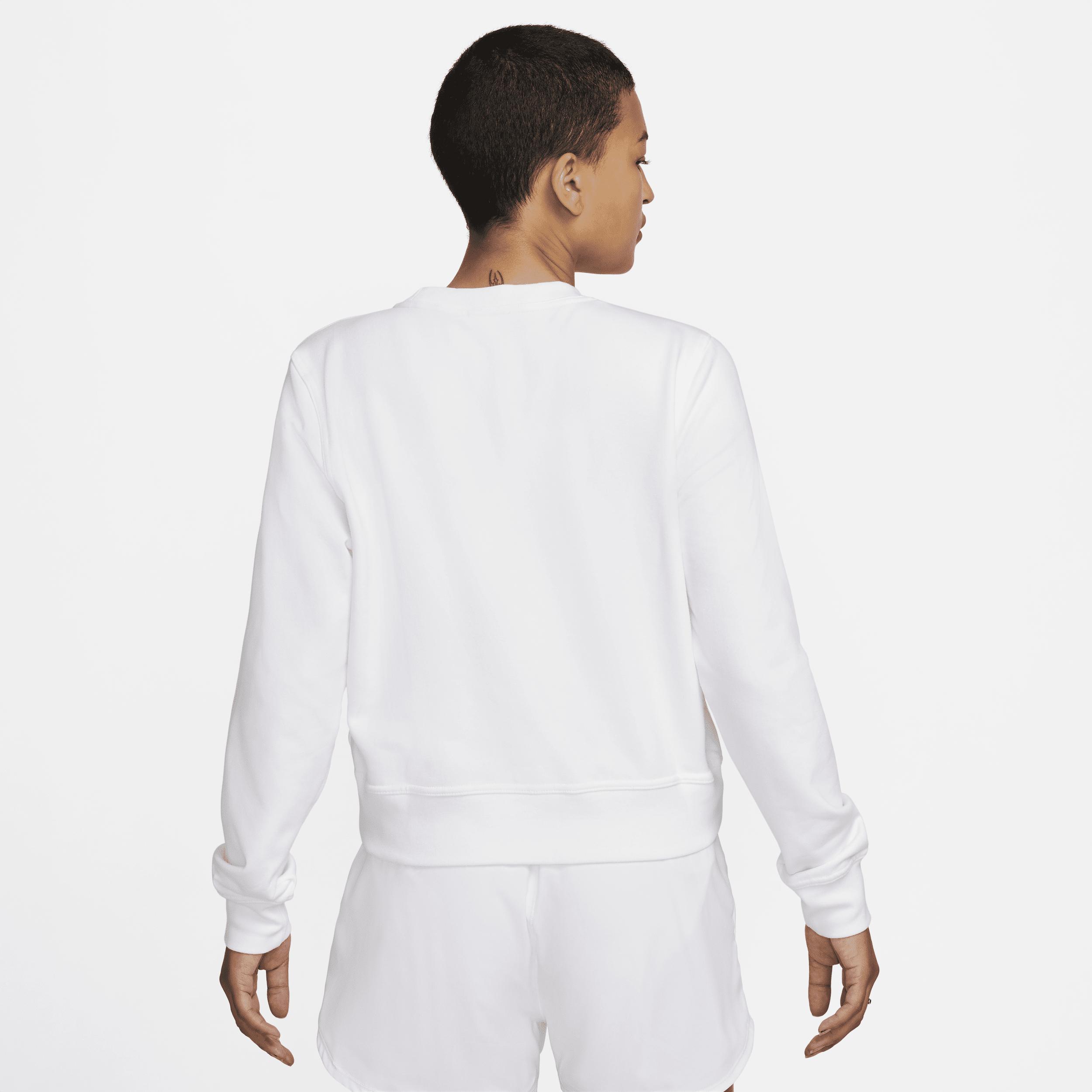 Women's Nike One Dri-FIT Crewneck Sweatshirt, Size: XL, White Product Image