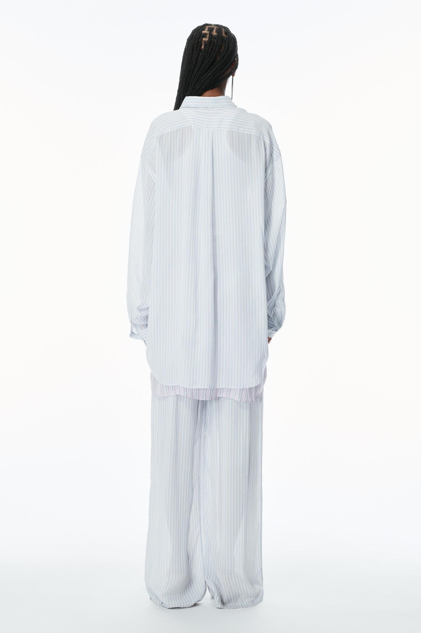 Oversize Silk Chiffon Shirt Product Image