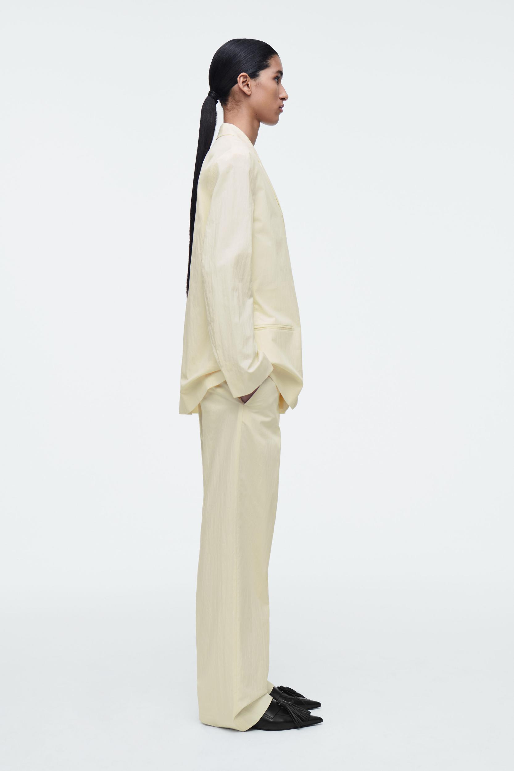TAILORED COTTON STRAIGHTLEG TROUSERS Product Image