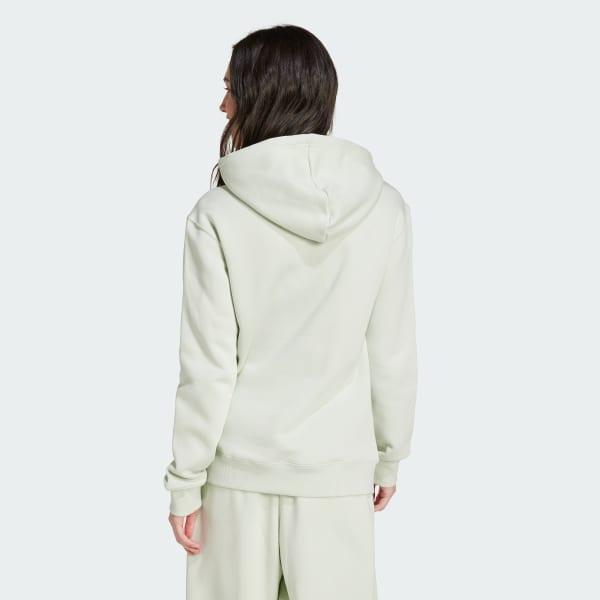adidas Essentials Big Logo Regular Fleece Hoodie Sandy Pink XL Womens Product Image
