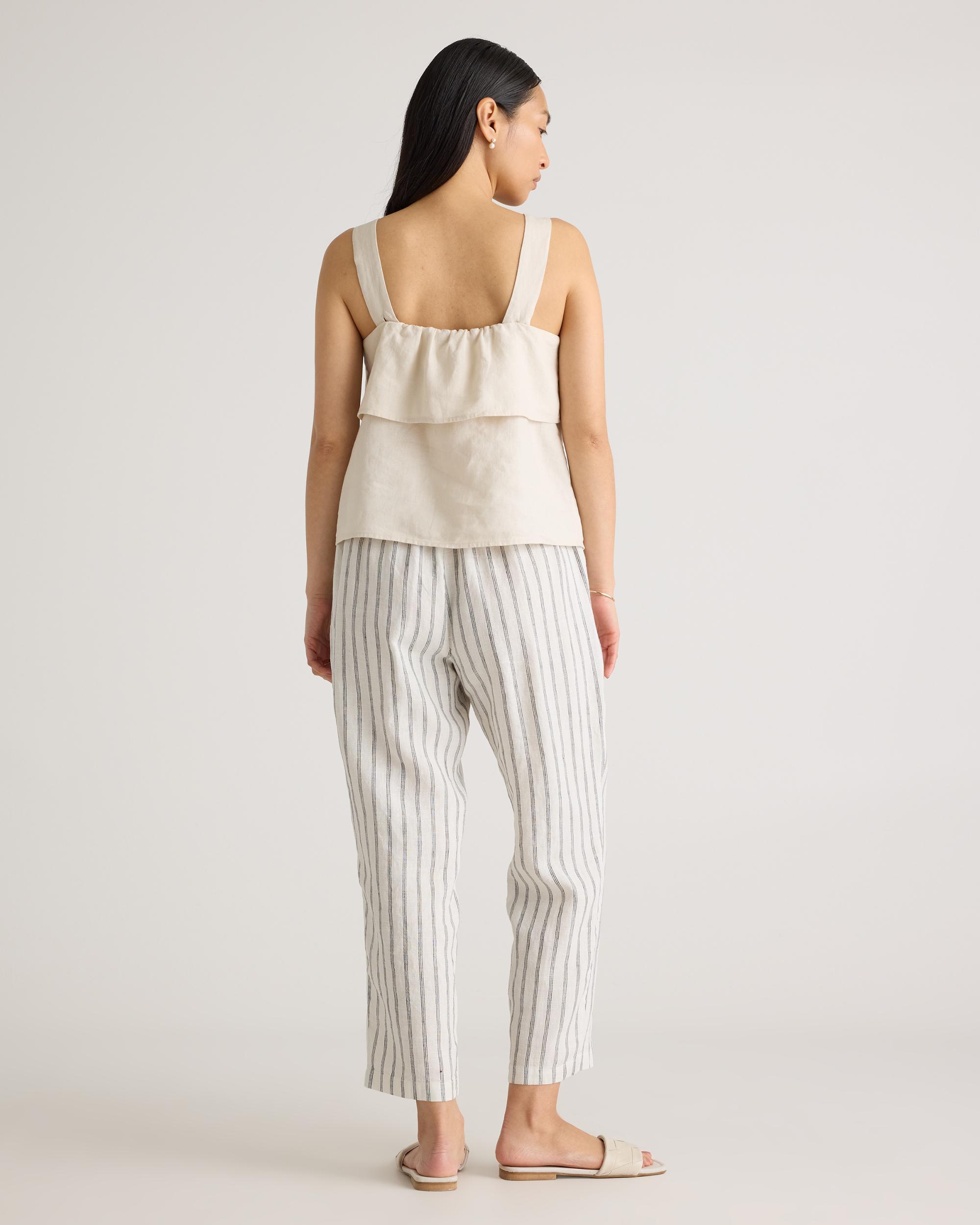 Quince | Women's 100% European Linen Tapered Ankle Pants Product Image