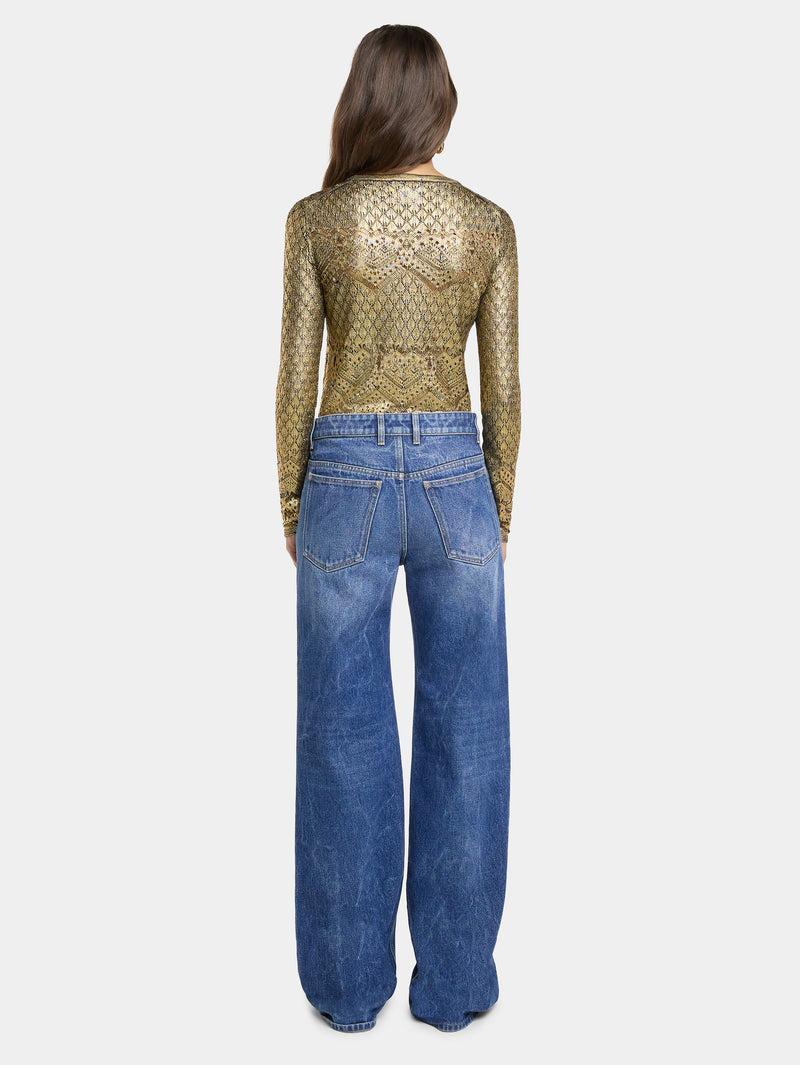LACE-LIKE KNIT SWEATER Product Image
