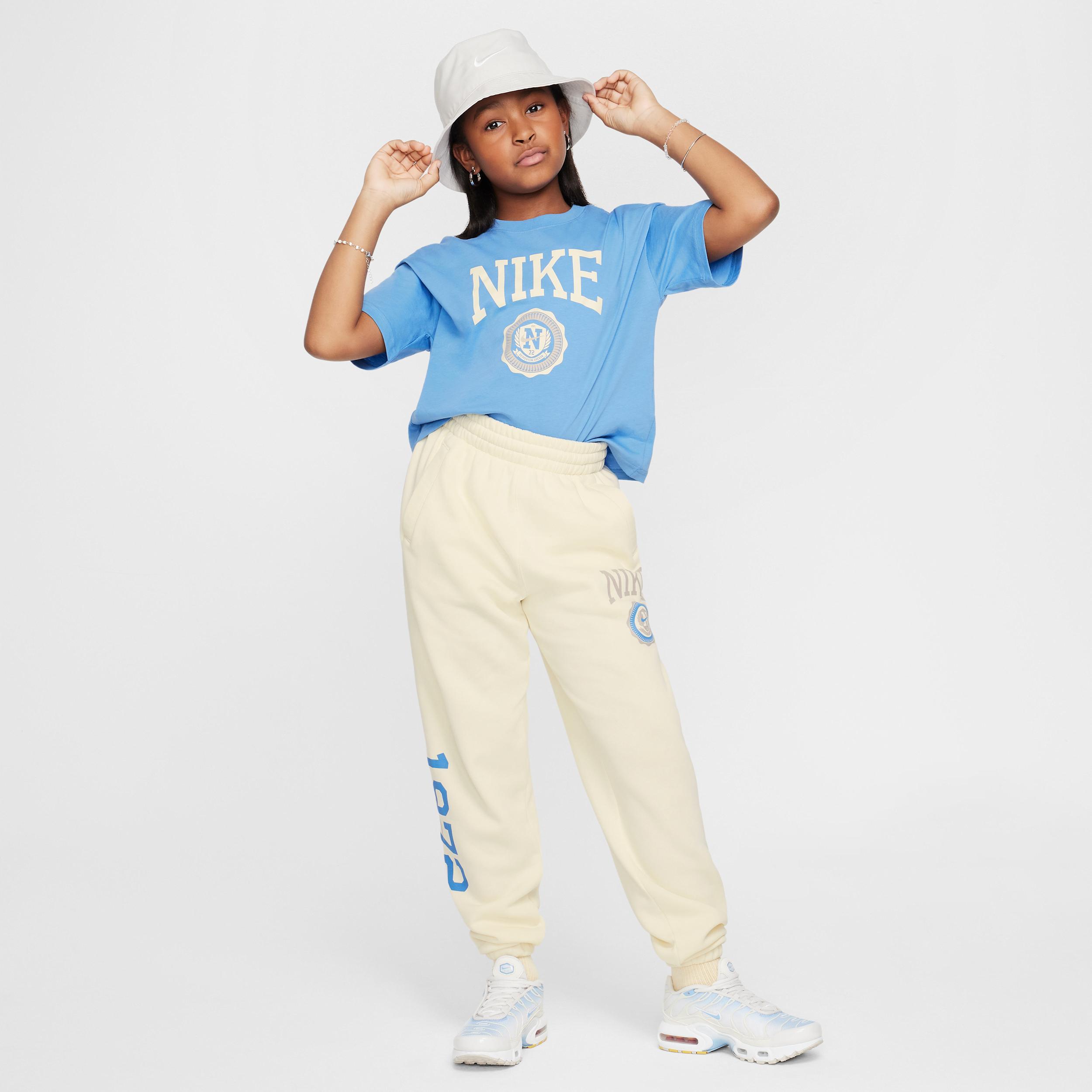 Nike Kids' Sportswear Club Fleece Sweatpants in Coconut Milk/College Grey at Nordstrom Product Image