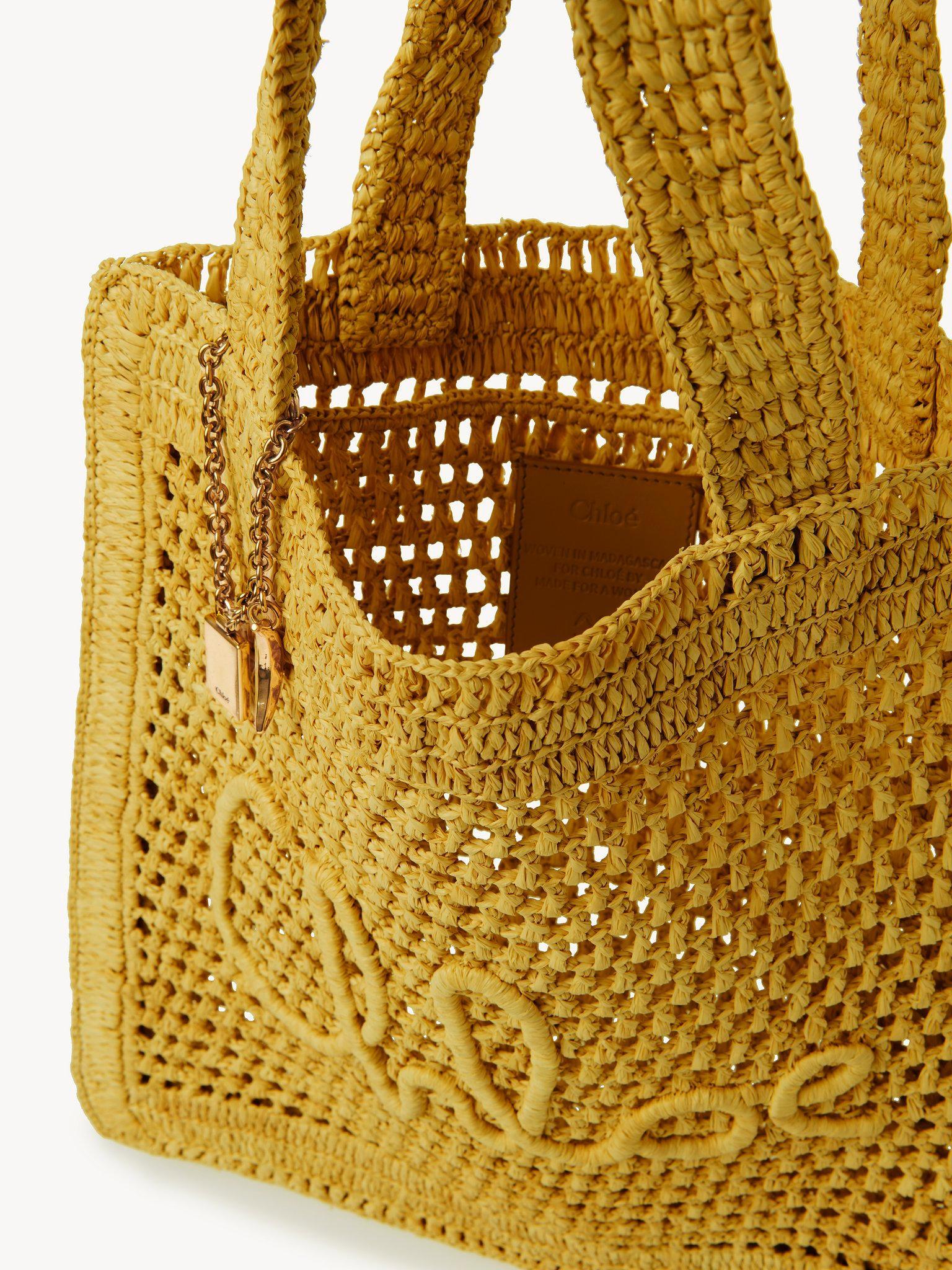 Summer Banana tote bag in raffia Product Image