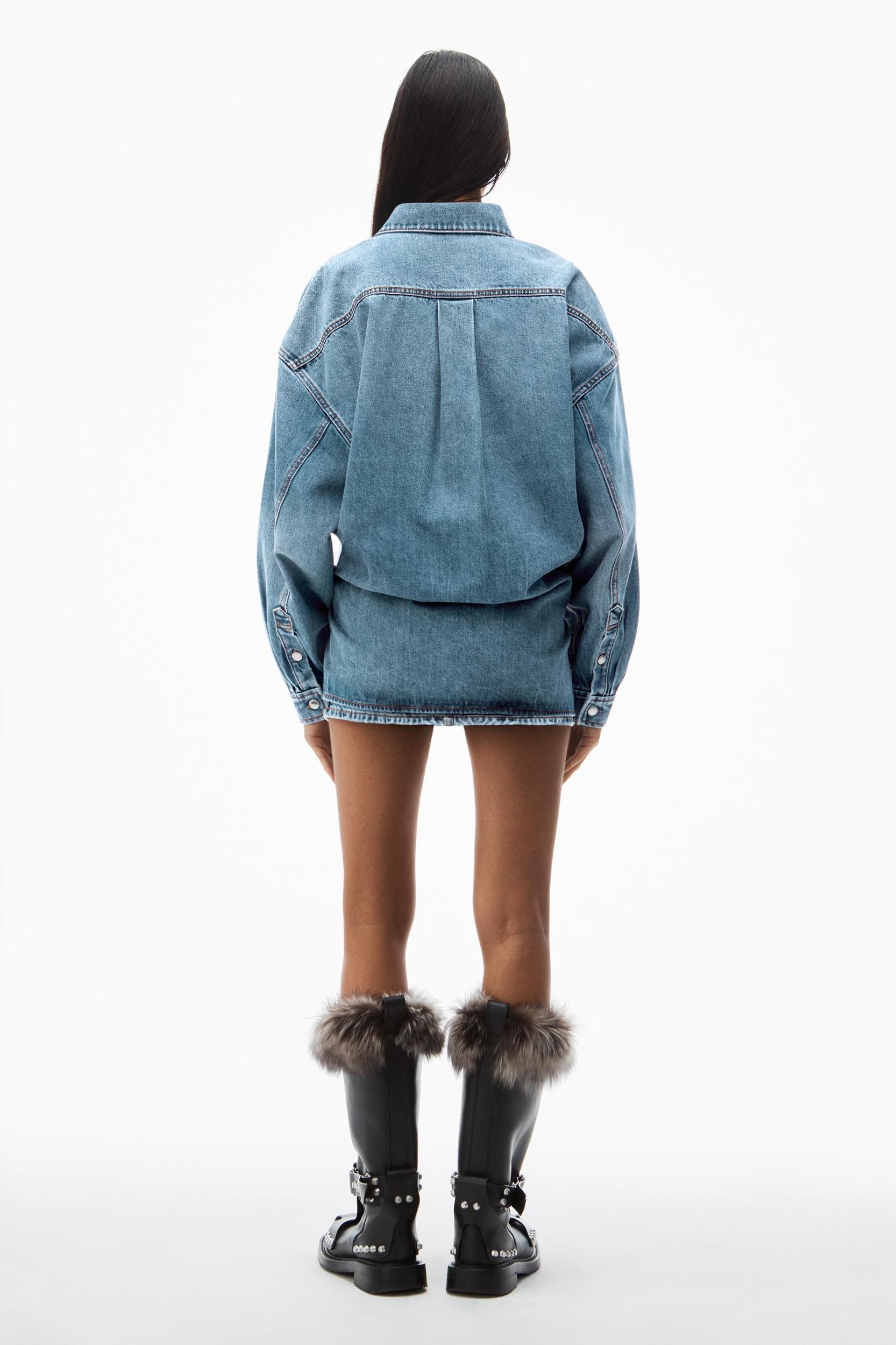 Pre-styled Denim Shirtdress Product Image