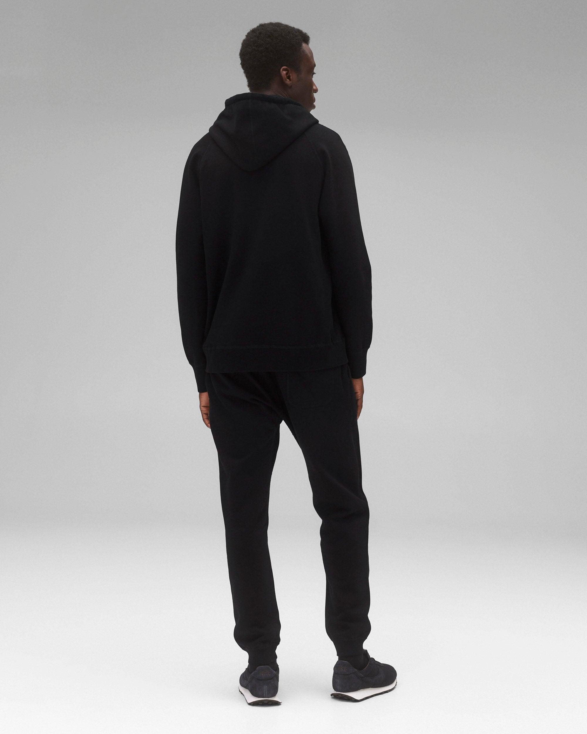 Kyoto Black Midweight Terry Slim Hoodie Male Product Image
