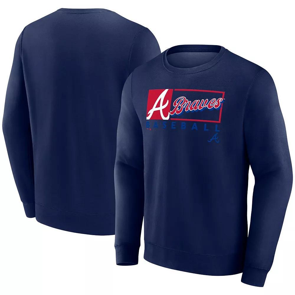 Men's Fanatics Navy Detroit Tigers Focus Fleece Pullover Sweatshirt, Size: Large, Blue Product Image