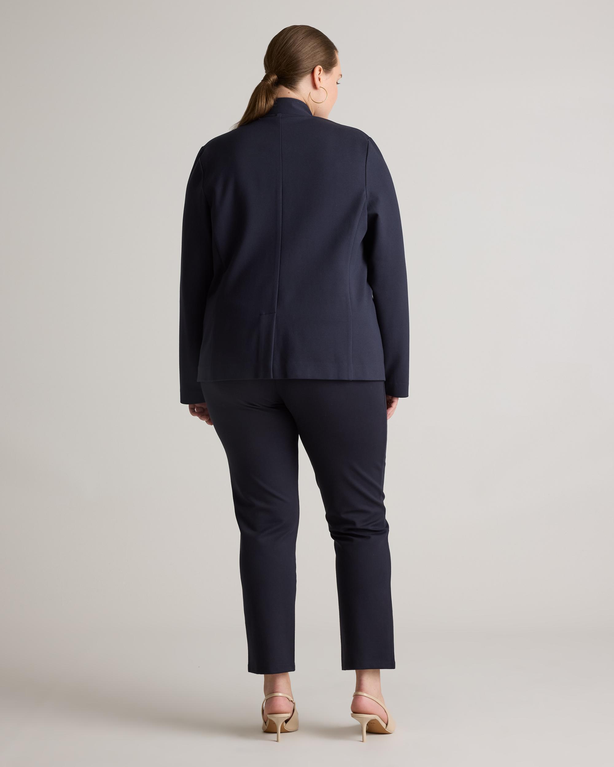 Quince | Women's Ultra-Stretch Ponte Stand Collar Blazer Rayon Product Image