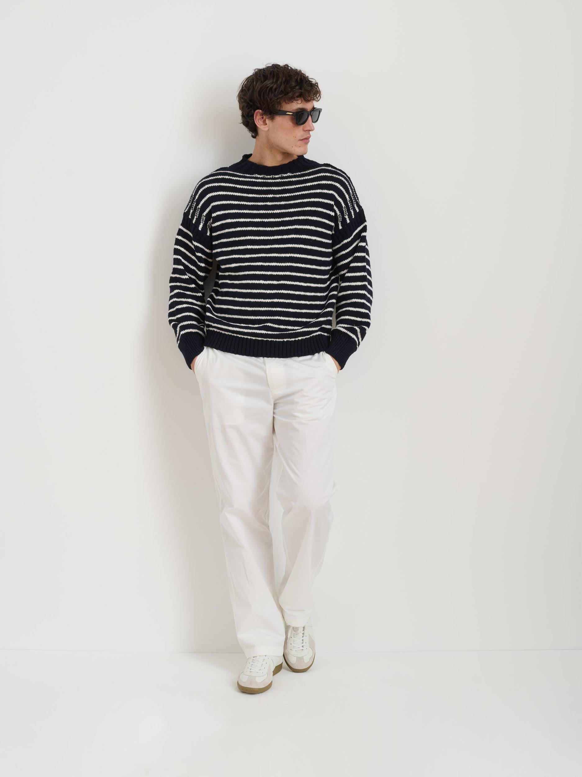 Harbor Stripe Sweater In Cotton Product Image