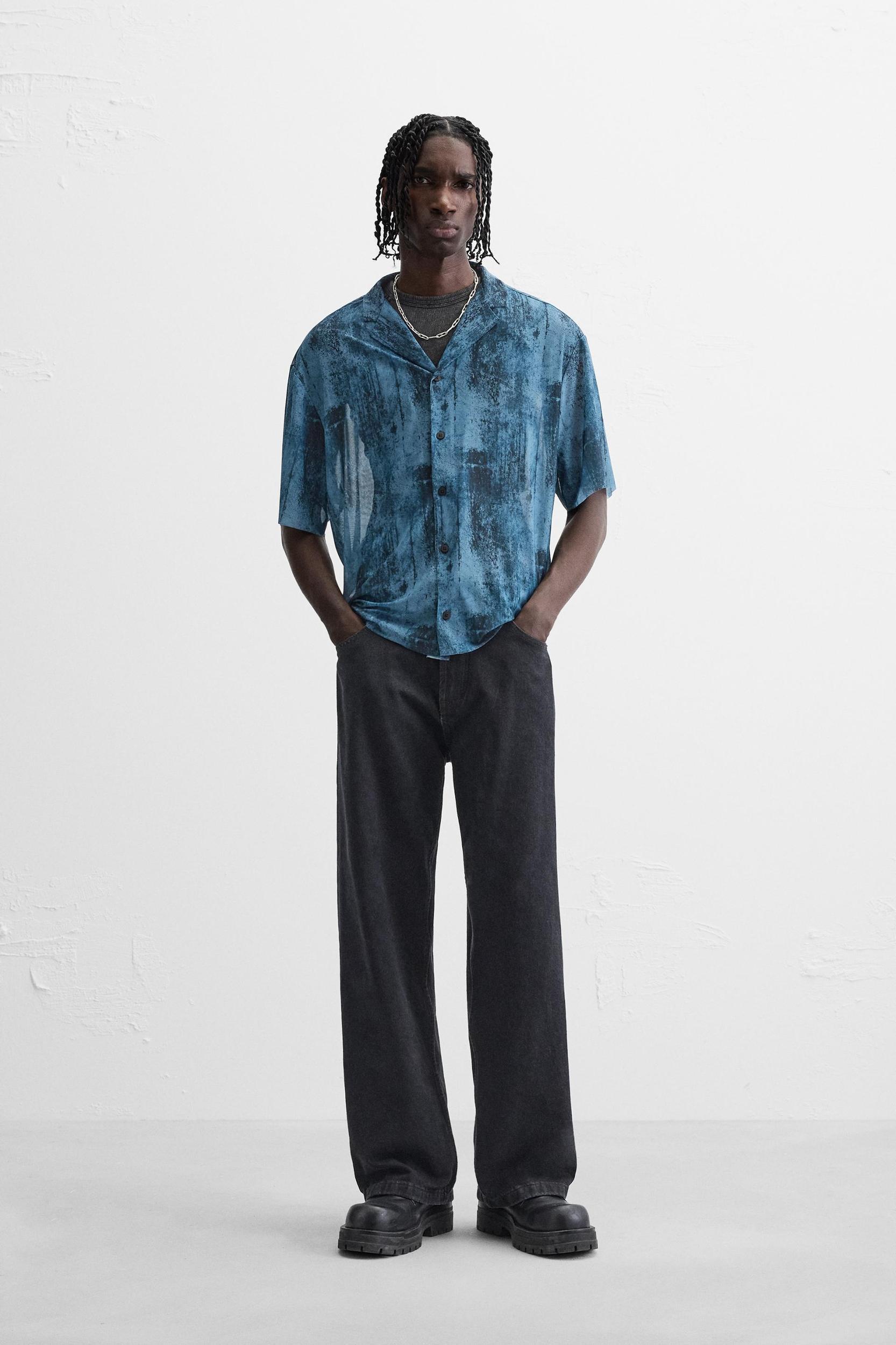 SEMI-SHEER PRINTED SHIRT Product Image