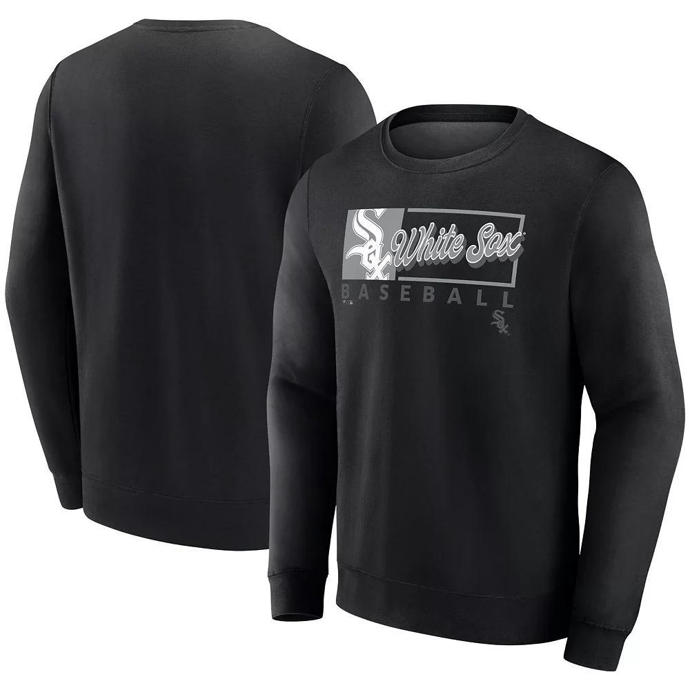 Men's Fanatics Black Chicago White Sox Focus Fleece Pullover Sweatshirt, Size: Large Product Image