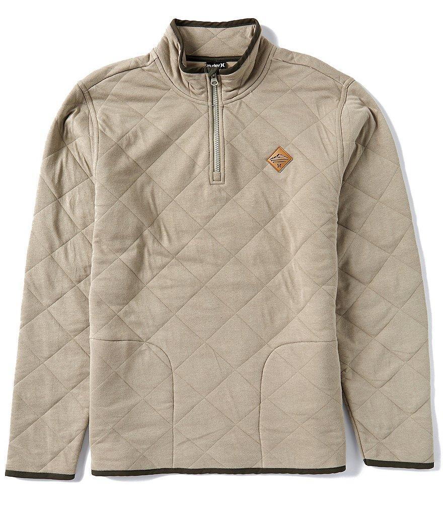 Hurley Middleton Long Sleeve 1/4-Zip Quilted Fleece Pullover Product Image