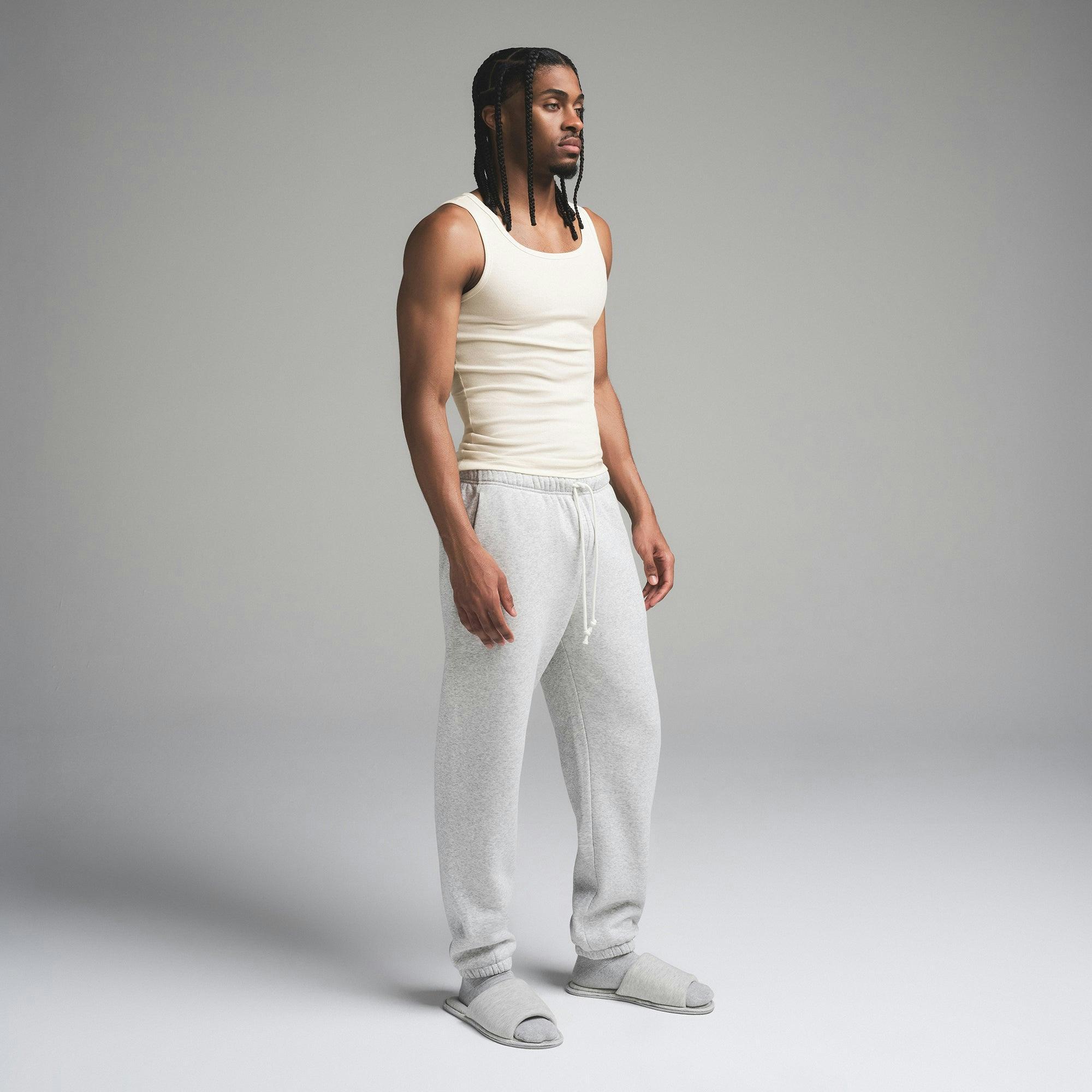 SKIMS COTTON MENS RIB TANK 3-PACK | ECRU MULTI Product Image