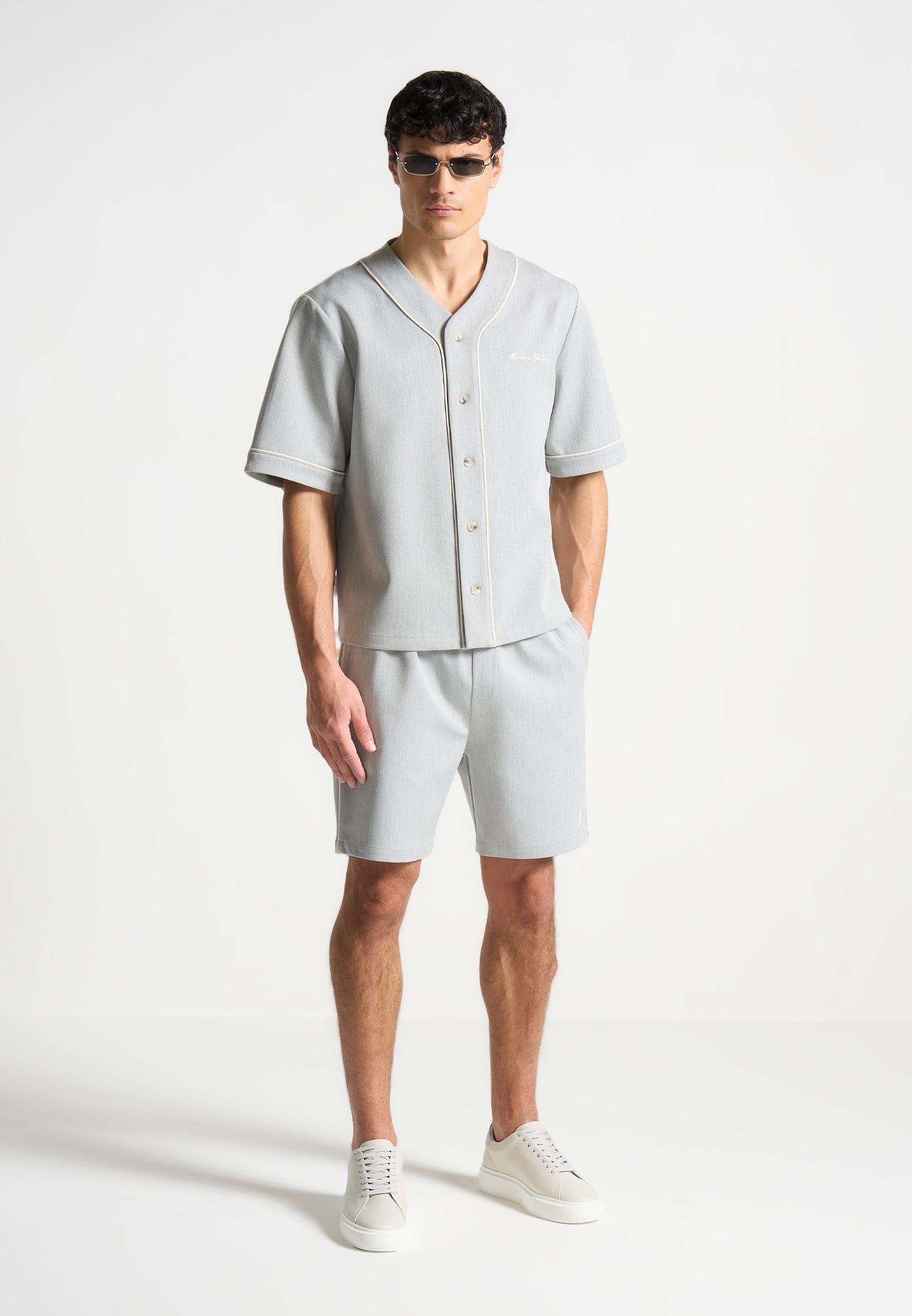 Signature Baseball Shorts - Grey Male Product Image