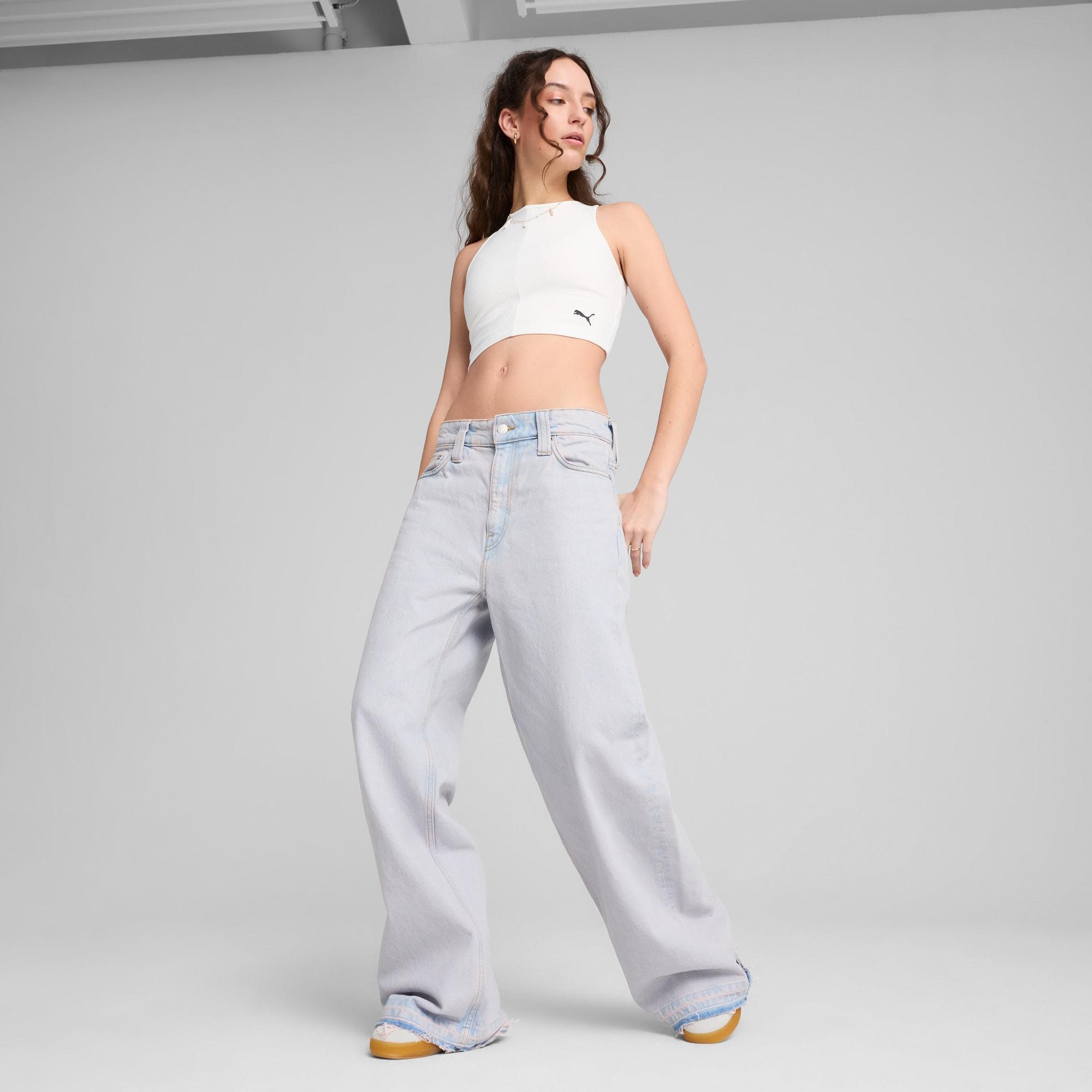PUMA Wardrobe Essentials Women's Ribbed Crop Top Product Image