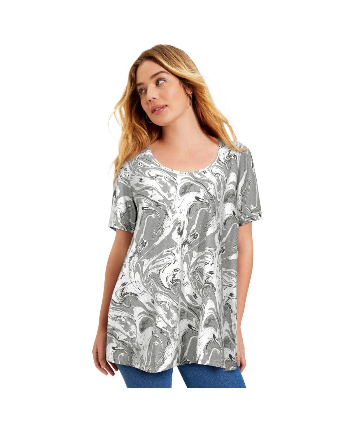 June + Vie Womens June + Vie Short-Sleeve Swing One + Only Tee Product Image