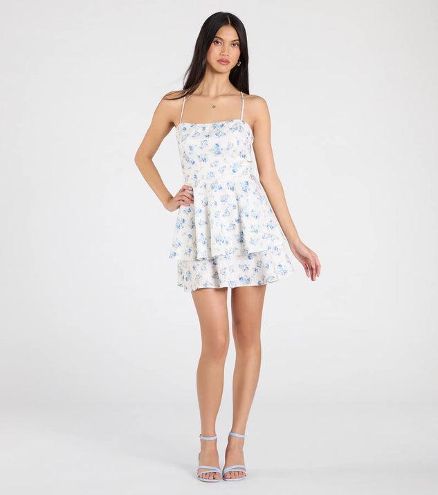 Beauty In The Detail Tie Back Floral Skater Dress Product Image