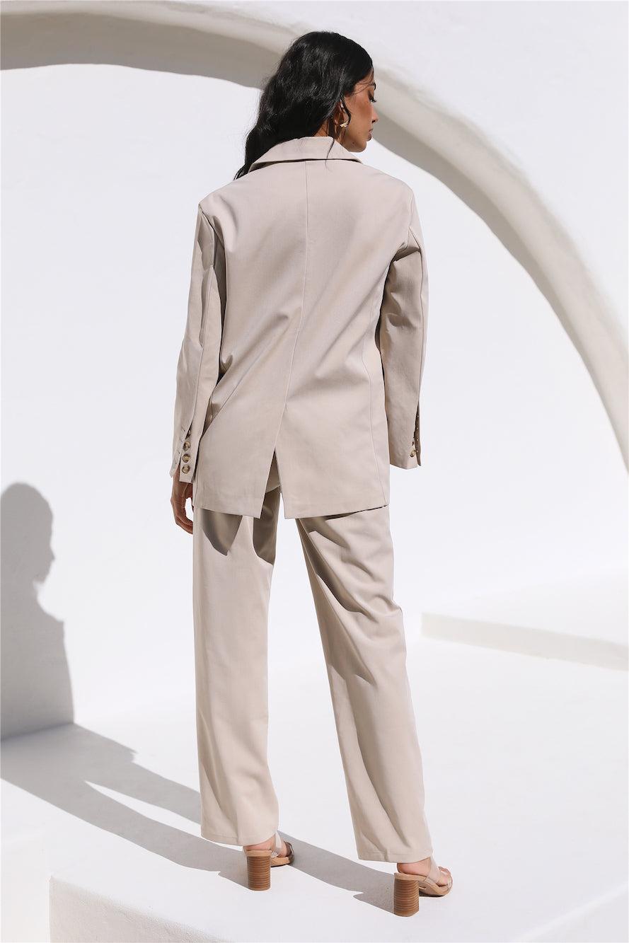 Twin Flame Pants Beige Product Image