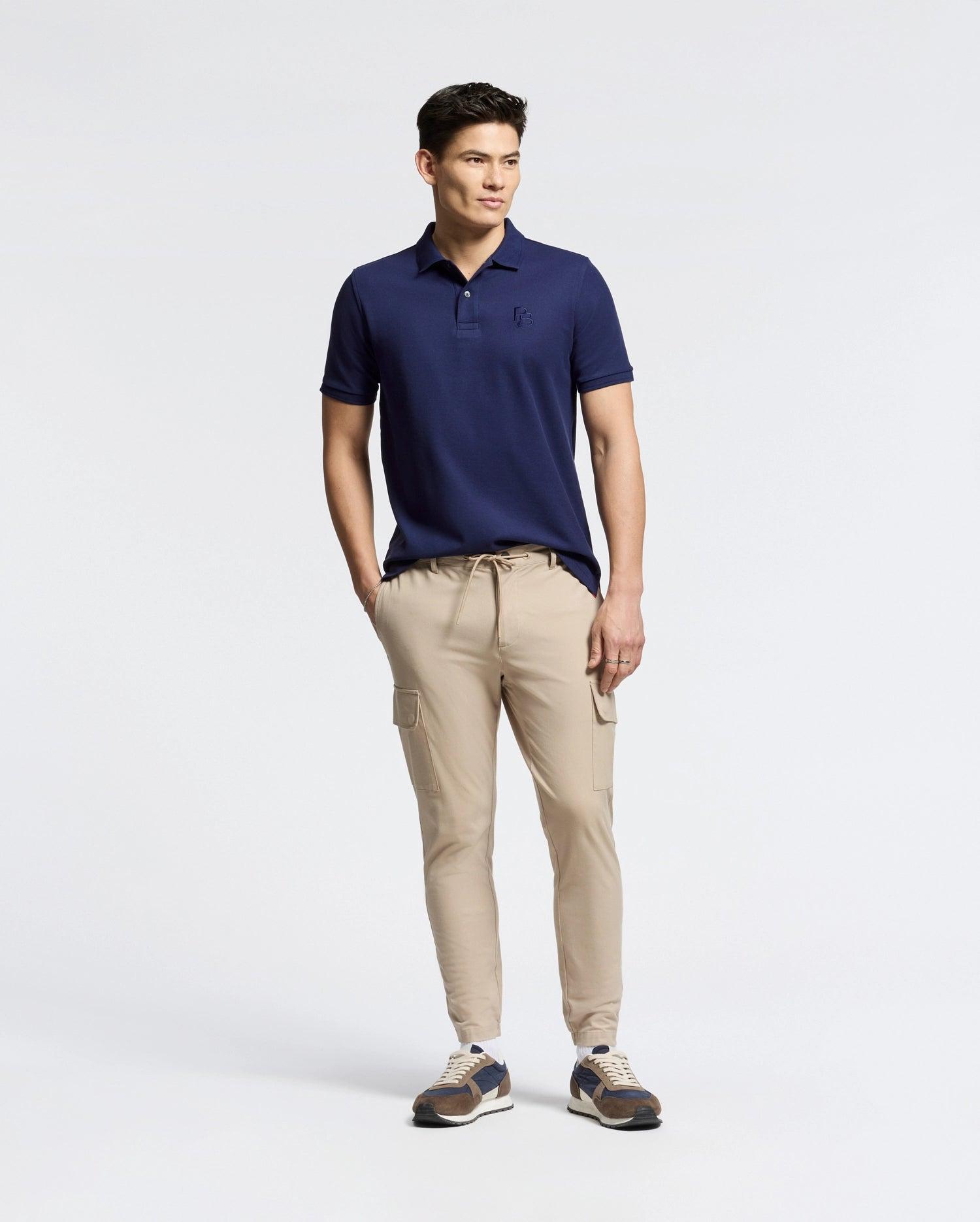MENS NICHOLSON RIB COLLAR PIQUE POLO - B6K401F200 Product Image