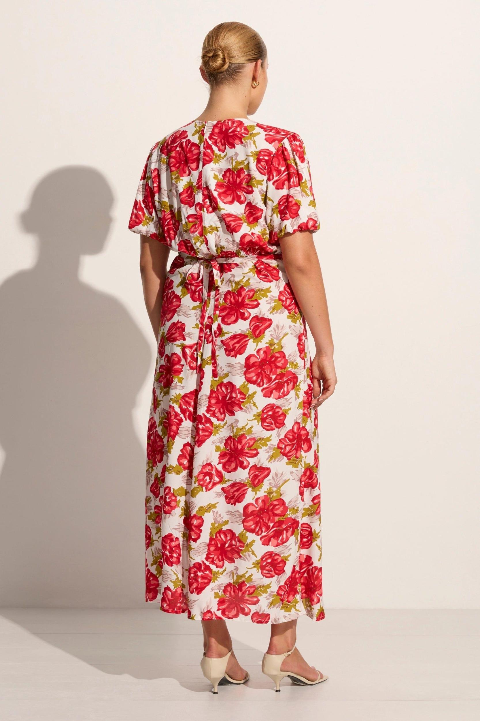 Bellavista Midi Dress Isadora Floral Red - Final Sale Product Image