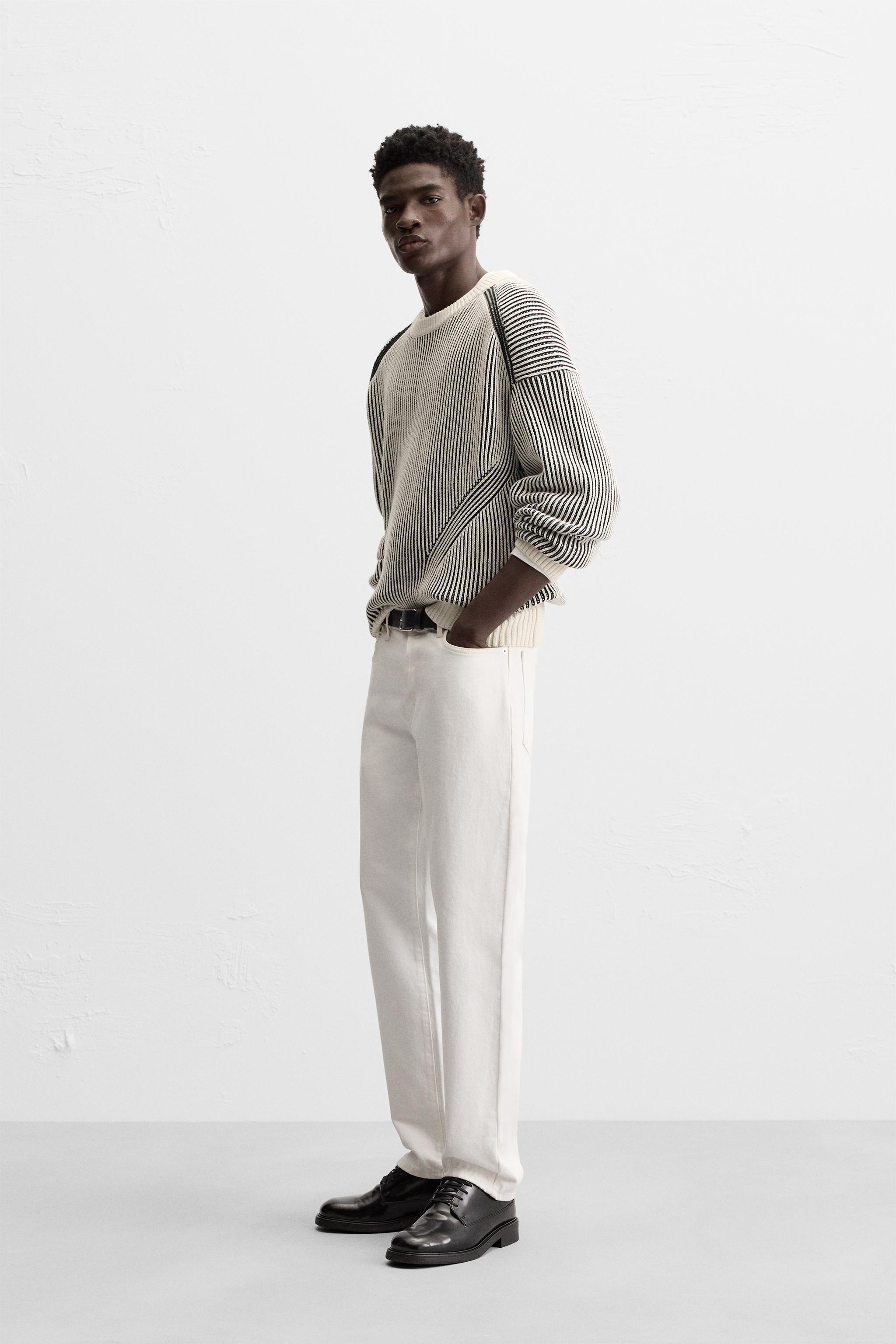 TEXTURED COLORBLOCK SWEATER Product Image