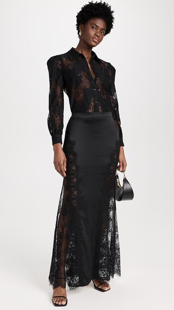 L'AGENCE Jenica Lace Blouse | Shopbop Product Image