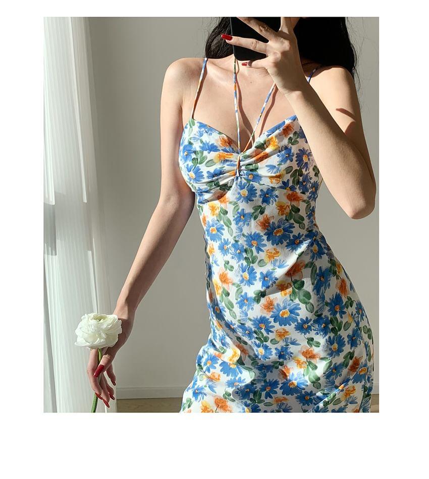 Spaghetti Strap Floral Midi Sundress Product Image