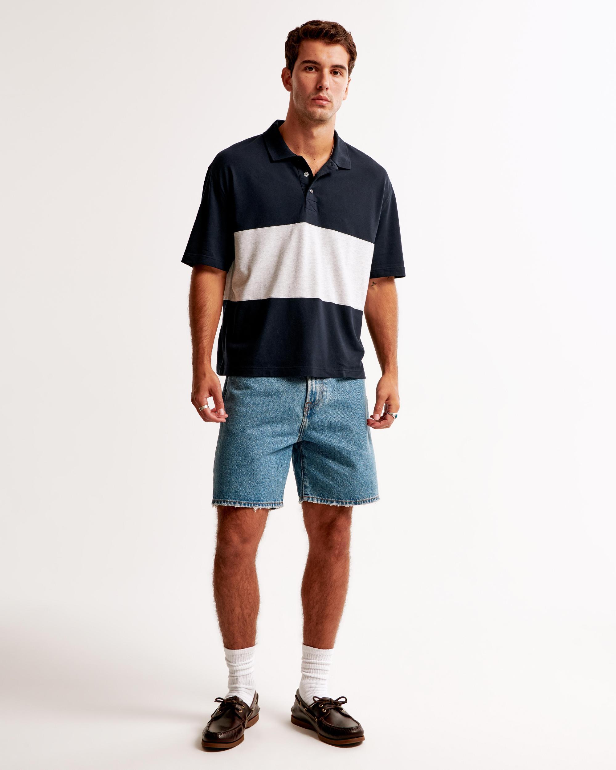 Pique Cropped Polo Product Image