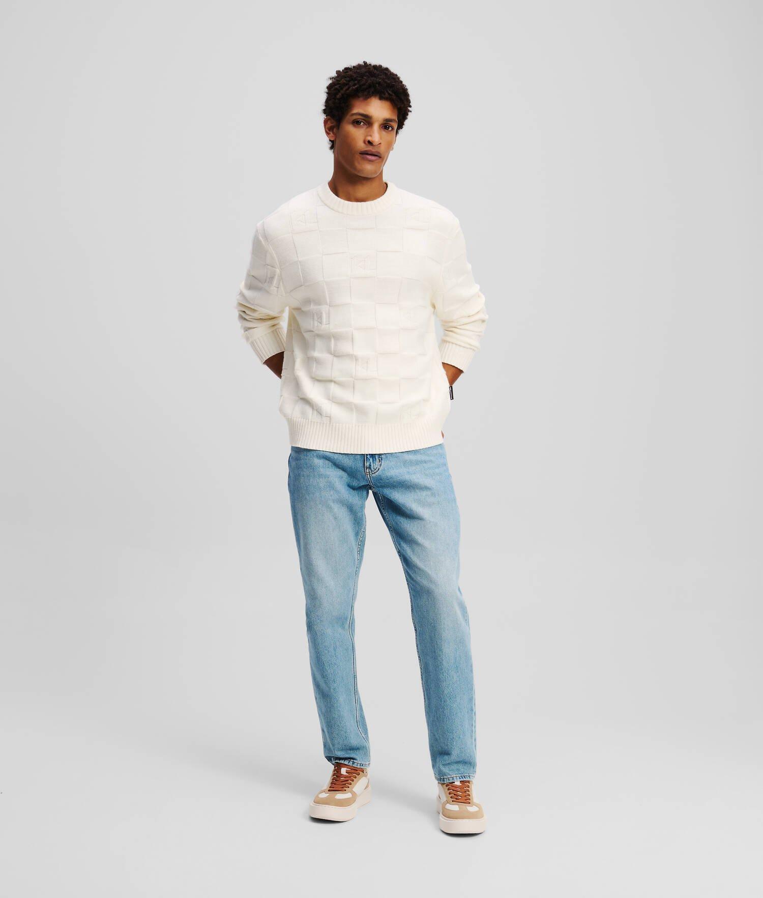 KL MONOGRAM CHECKED SWEATER Product Image