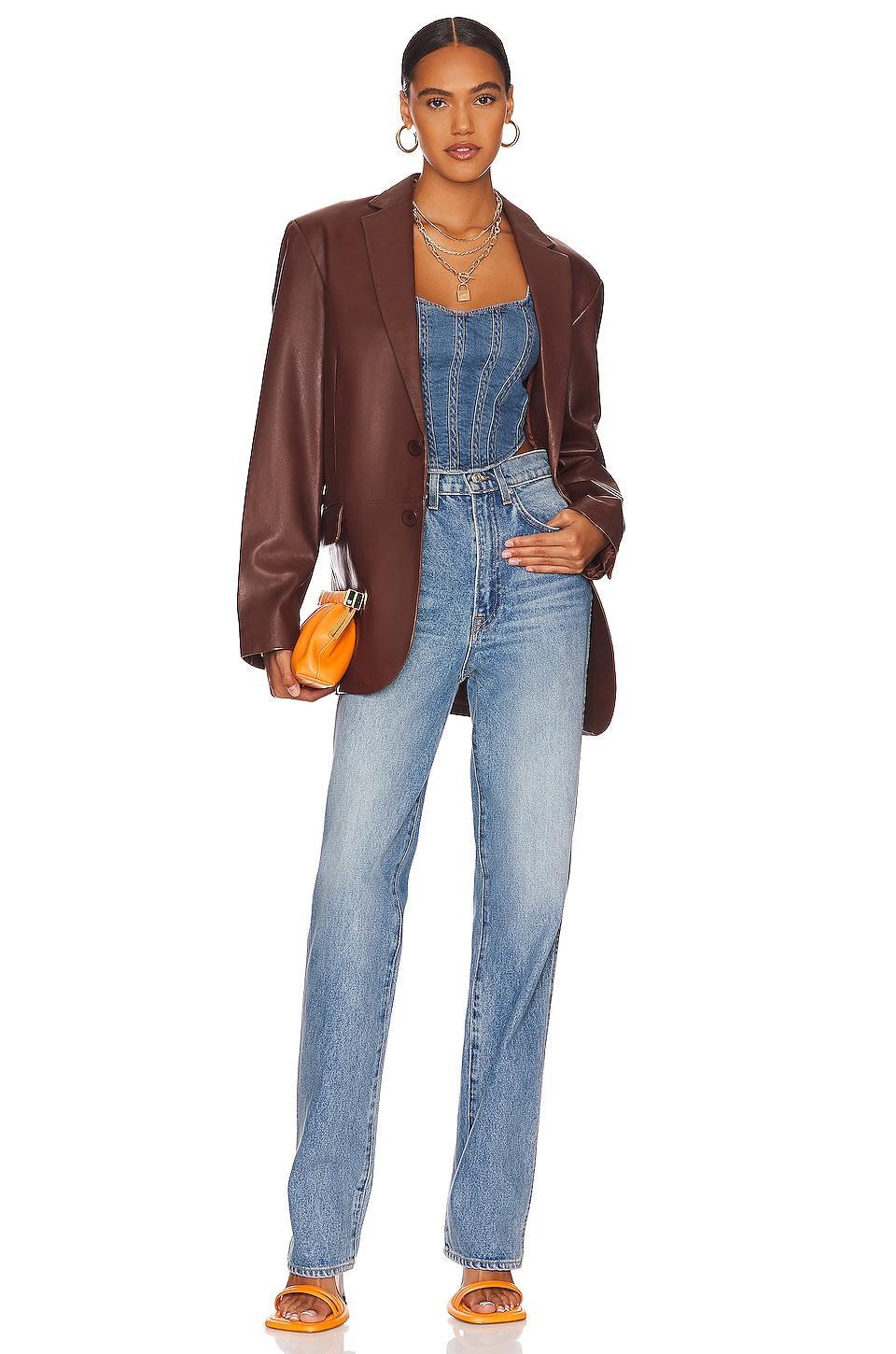 Denim Corset Bustier Bardot Product Image