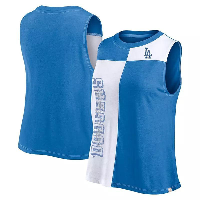Women's Fanatics Branded Green/White Miami Hurricanes Colorblock High Neck Tank Top, Size: 3XL Product Image