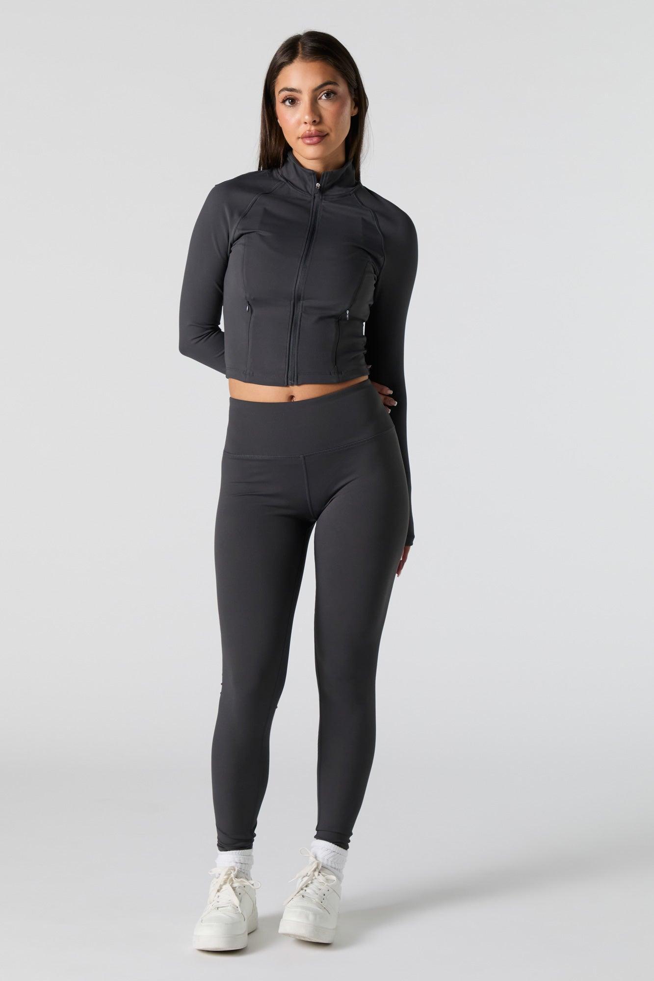 Active Mock Zip-Up Long Sleeve Top Female Product Image