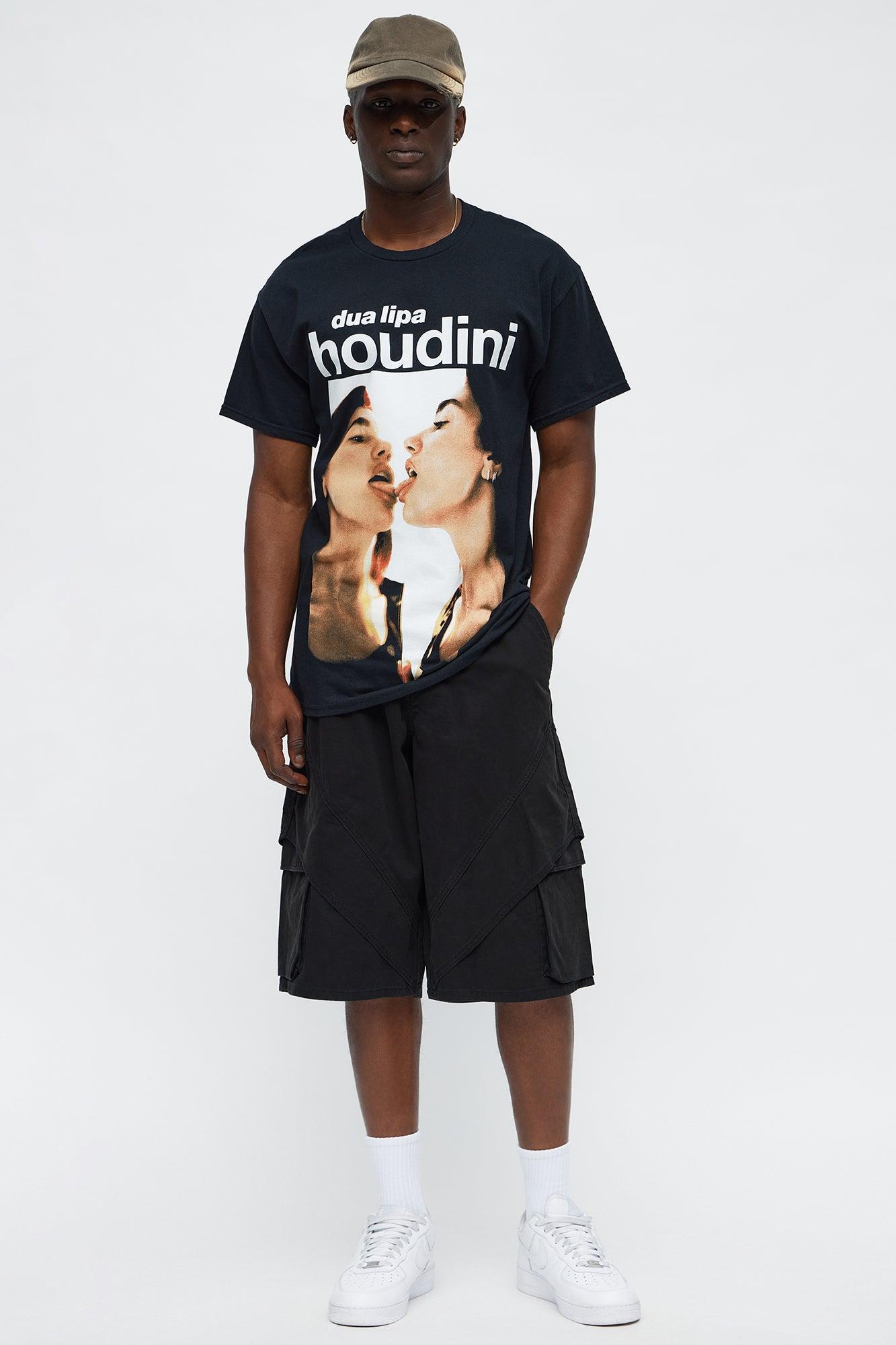 Baggy Hidden Lines Cargo Shorts - Black Product Image