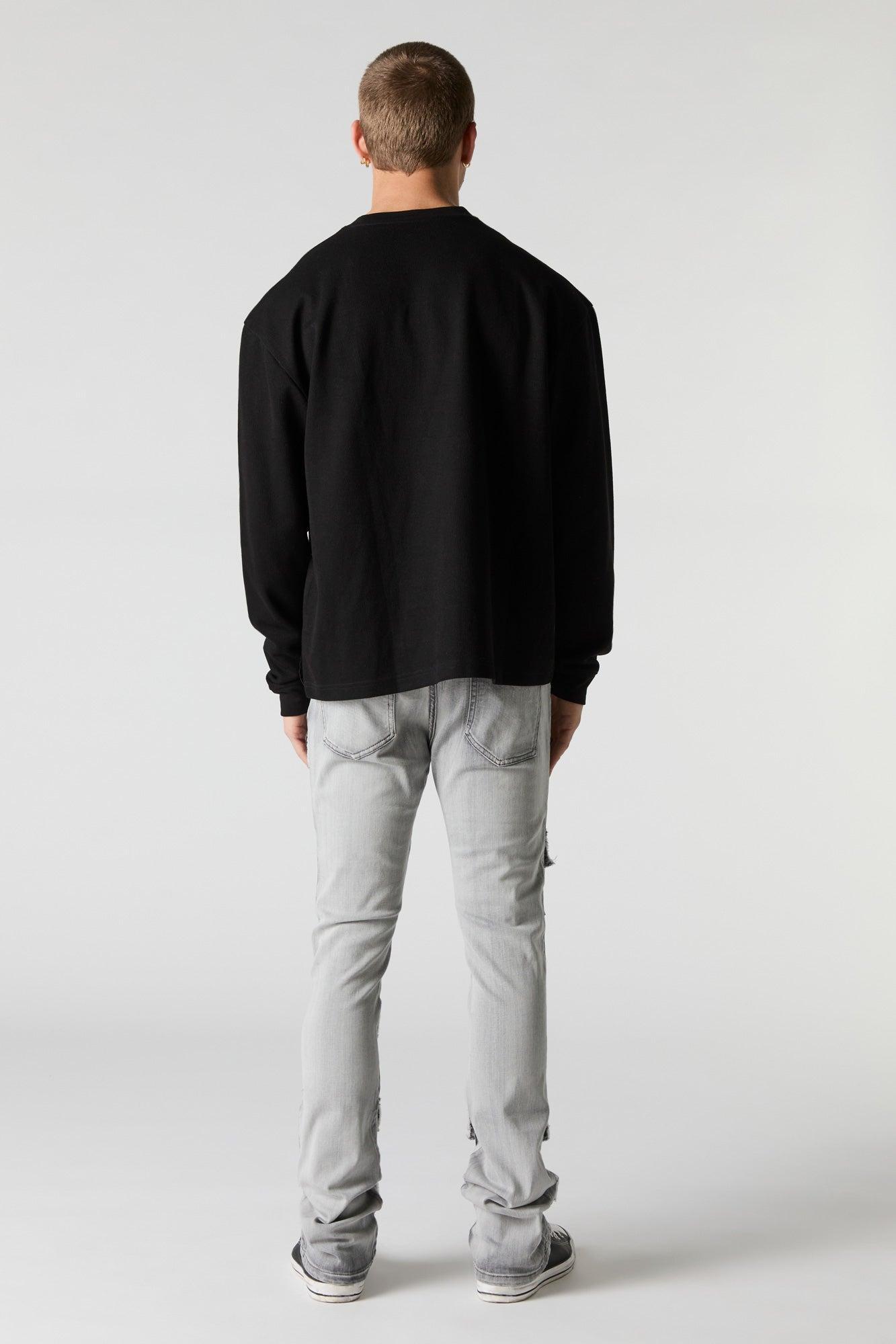 Distressed Denim Stacked Cargo Jean Male Product Image
