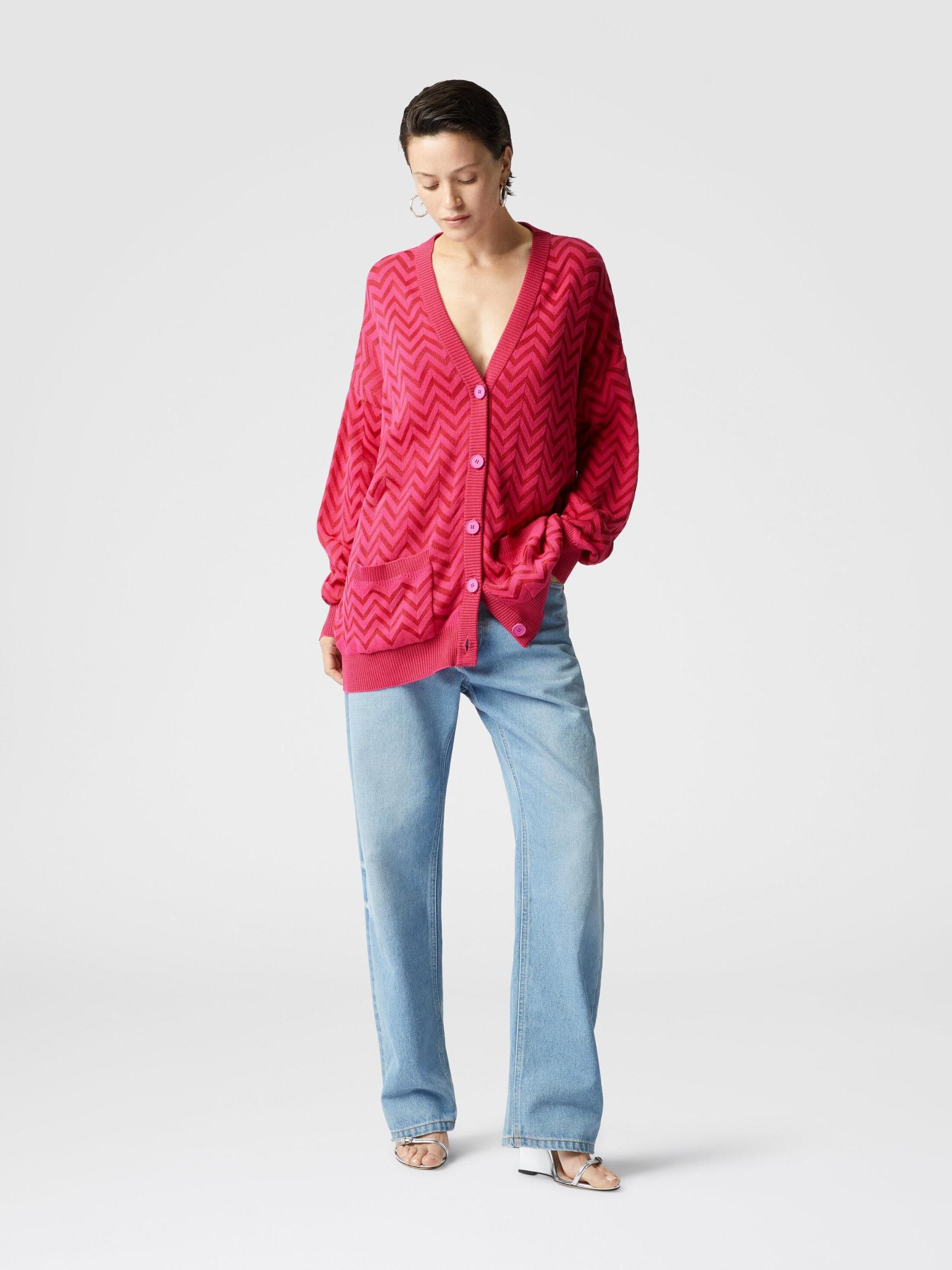 Tonal chevron oversized cardigan Product Image