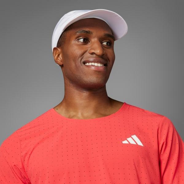 adidas Adizero Running Tee Semi Lucid Red XL Mens Product Image