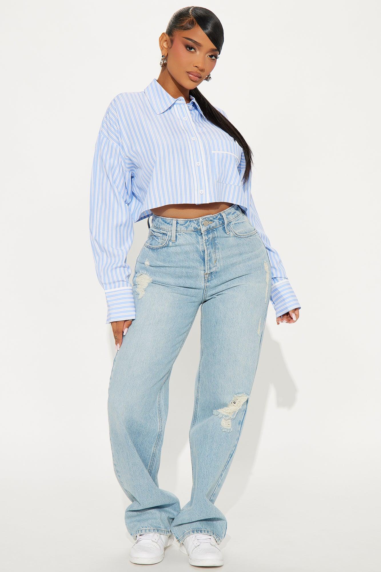 Always Ahead Striped Shirt - Blue/combo Product Image