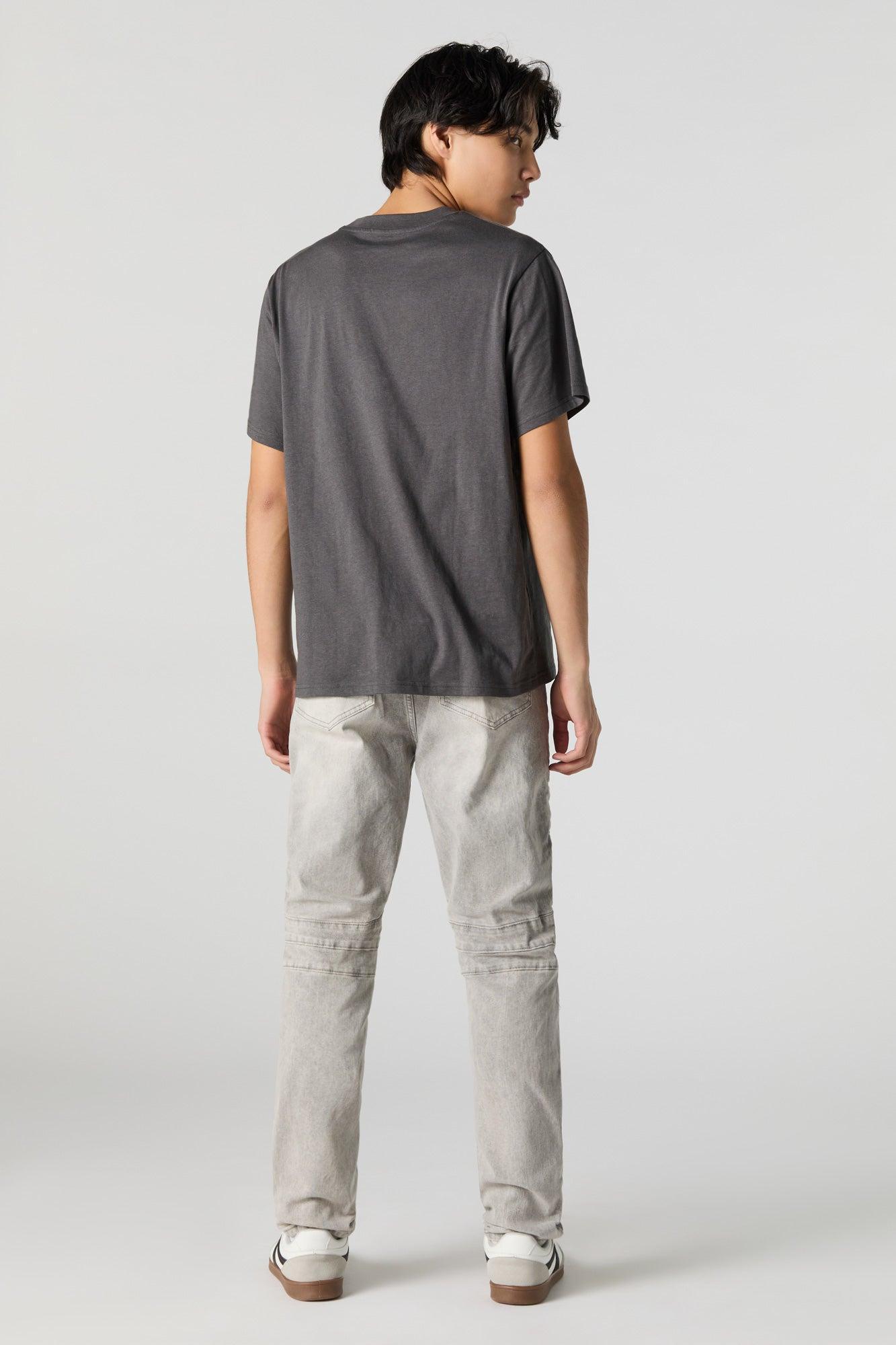Distressed Moto Skinny Jean Male Product Image